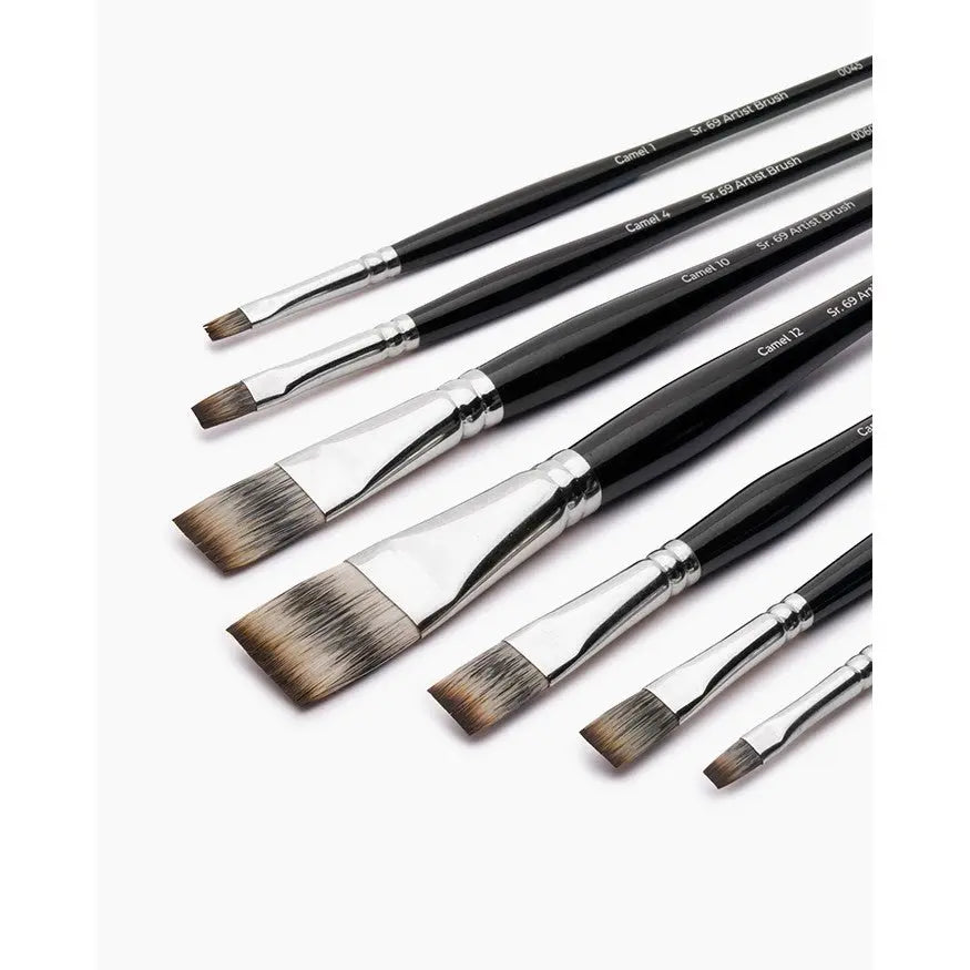 Camel Camlin Artist Brushes Flat 69 Series Set Camel